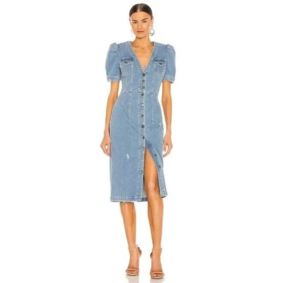 retrofete light blue dress Erica Metallic Knit Dress main image 1
